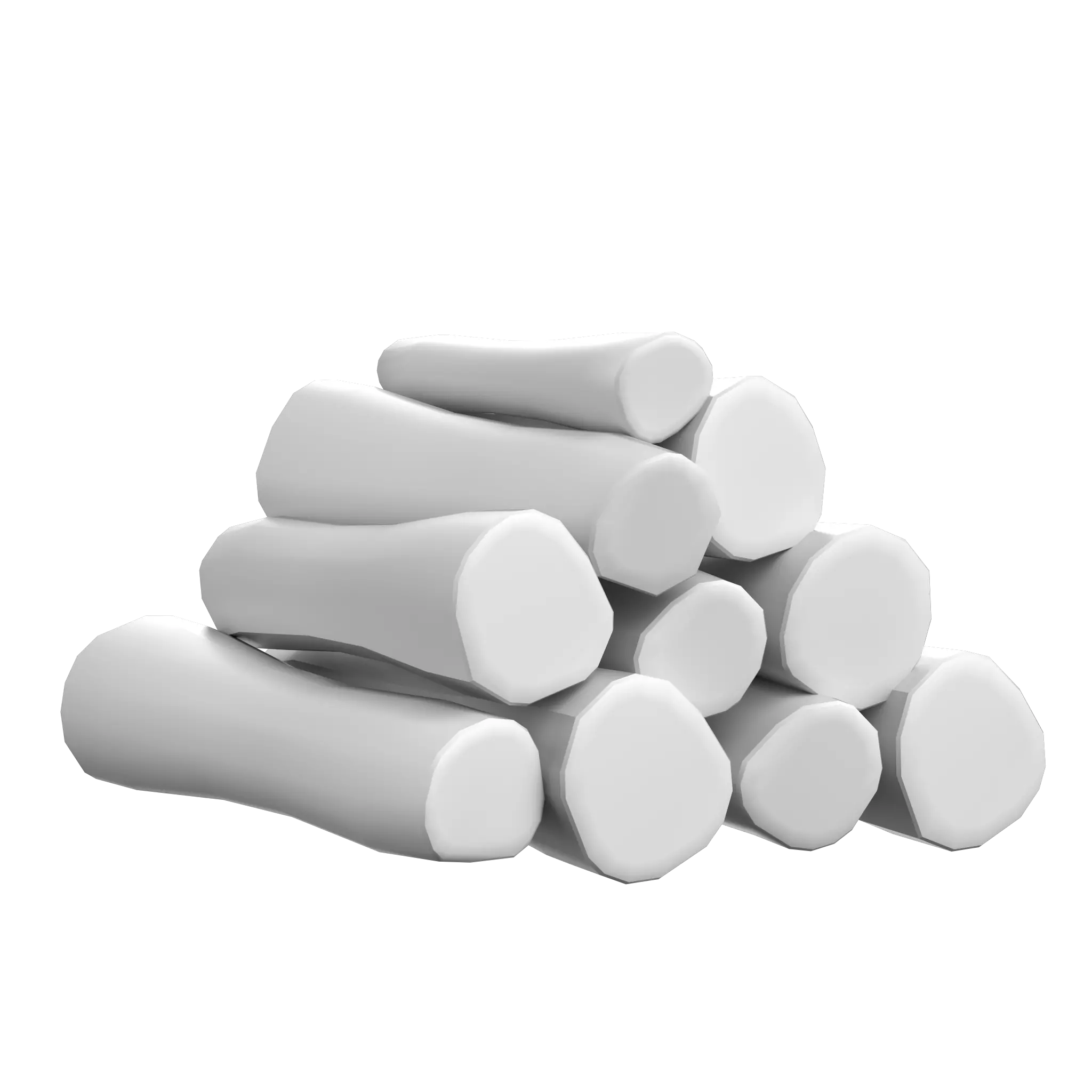 Wooden pile retextured in cartoon style